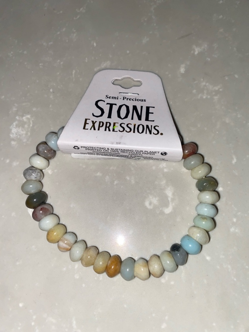 StoneExpressions Beaded Stretch Bracelet in Pastel Multi-Color NWT